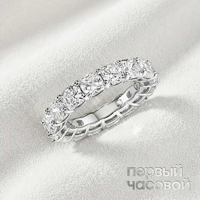 Кольцо с бриллиантами 9,8 ct H-I/VS-SI1