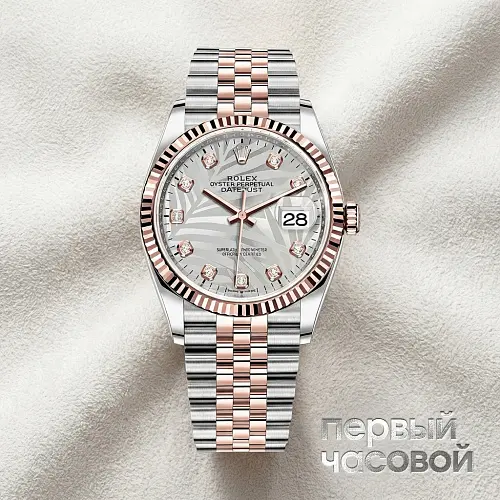 Datejust 36Mm Steel And Everose Gold Flutted Dial