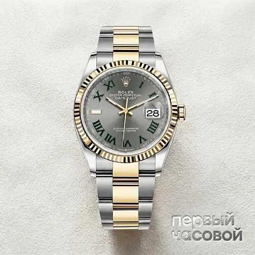 Datejust 36Mm Steel & Yellow Gold Wimbledon Dial
