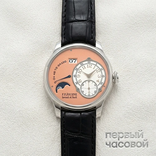 Octa Lune 40Mm Platinum Salmon