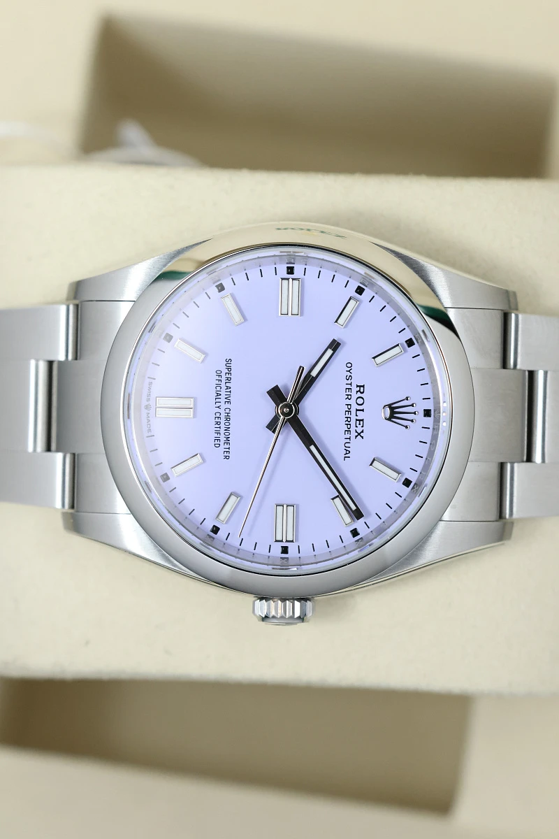 Купить элитные часы Rolex Perpetual 36 Stainless Steel Lavander Dial 126000: в наличии в Москве!