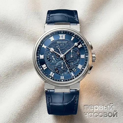 Marine Chronograph White Gold Blue Dial 5527bb