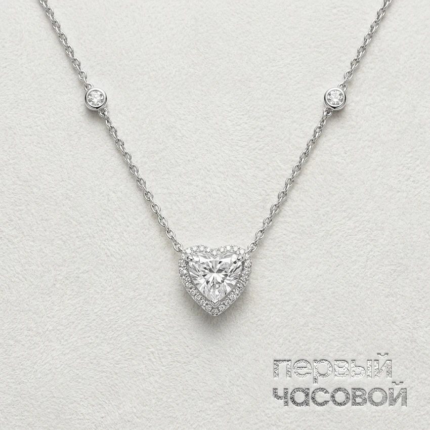 Колье С Бриллиантом 3,19 Ct. K/Si1