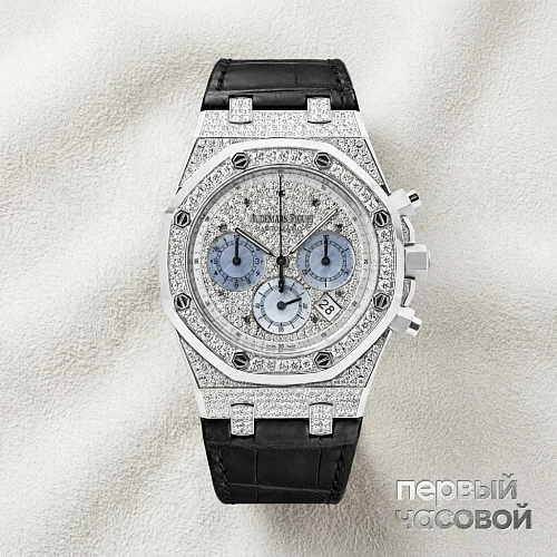 Audemars Piguet Royal Oak Chronograph 18K White Gold & Diamonds 
