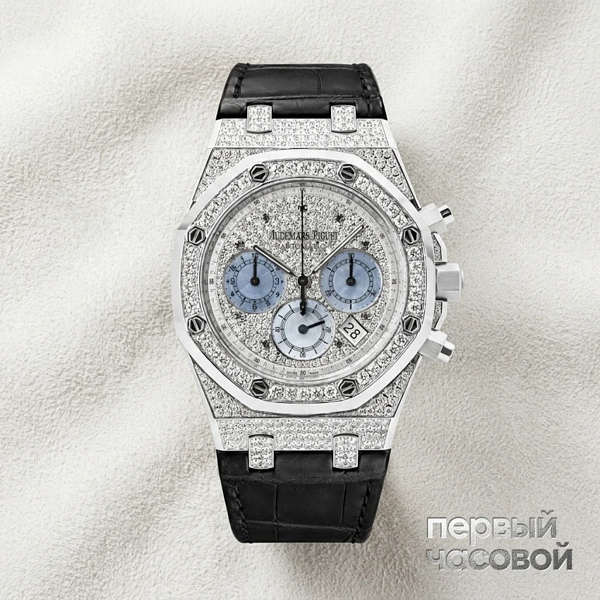 Audemars Piguet Royal Oak Chronograph 18K White Gold & Diamonds 