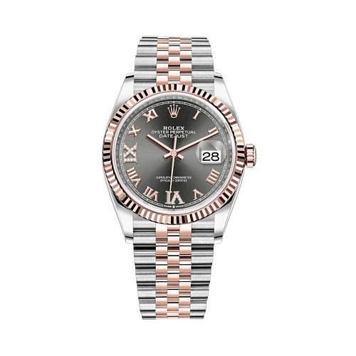 Oyster Perpetual Datejust 36 Mm Rolesor Oystersteel And Rose Gold
