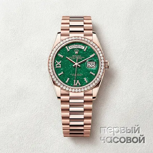 Day-Date 36 Mm Rose Gold Aventurine Dial