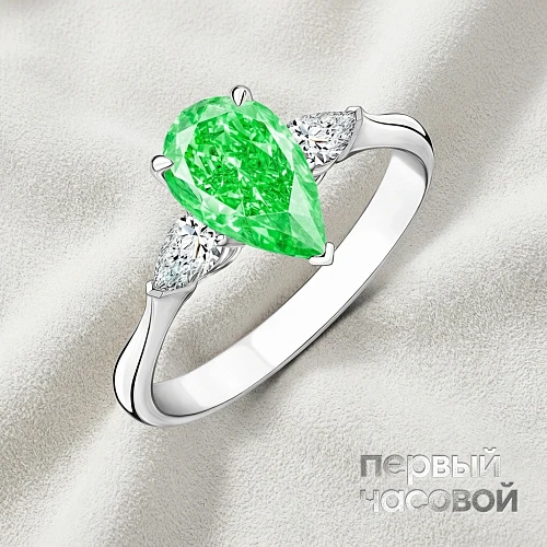 Кольцо с бриллиантом 3,02 ct. FBGY/VS1