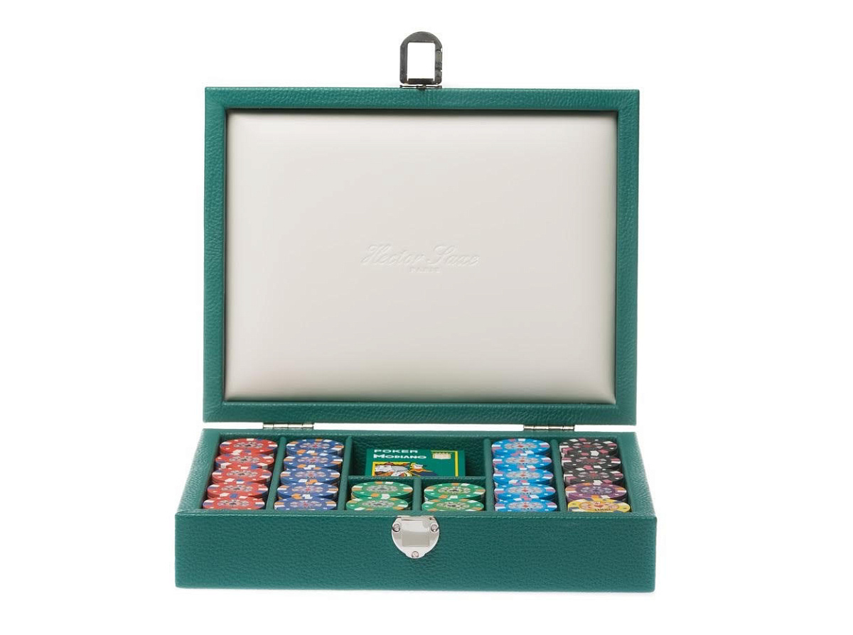 Hector Saxe Paris Poker Set Buffalo Leather
