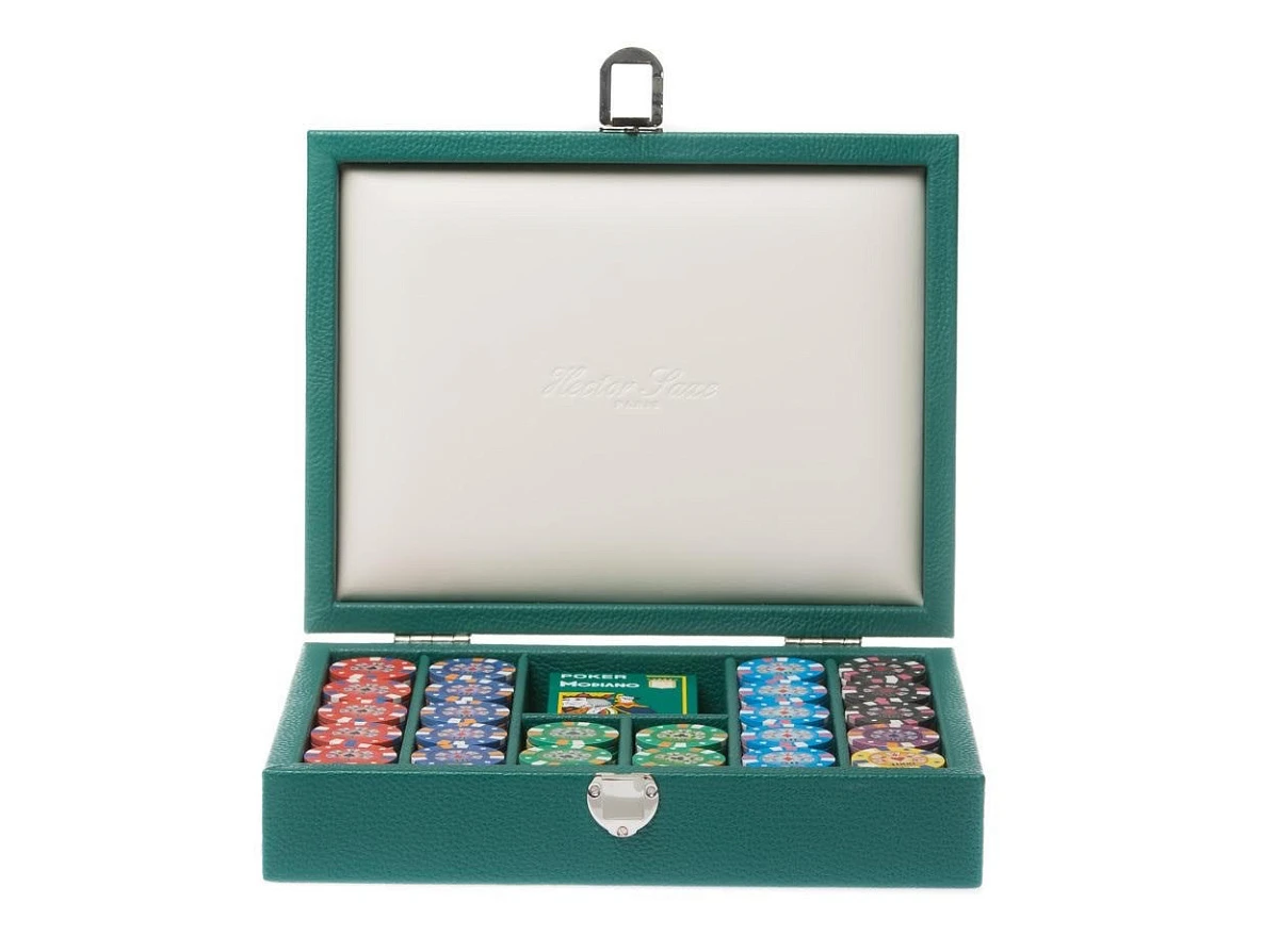Hector Saxe Paris Poker Set Buffalo Leather