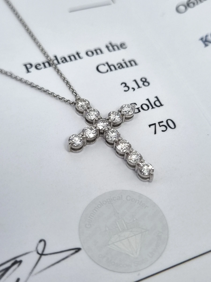 Купить украшение NO NAME КРЕСТ с бриллиантами 0,77 CT. : в наличии в Москве!