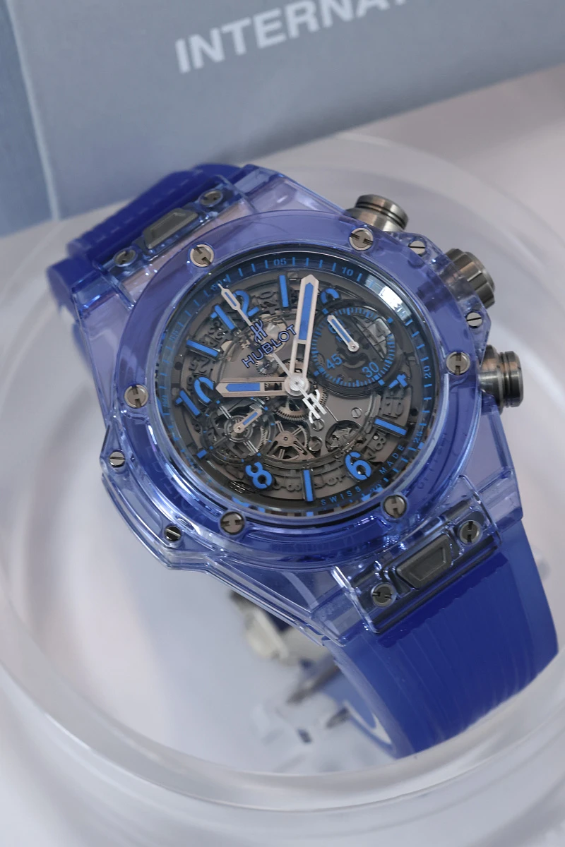 Купить элитные часы Hublot Big Bang Unico Blue Sapphire 45 mm 411.JL.4809.RT: в наличии в Москве!