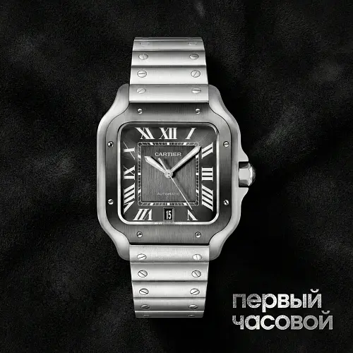 Santos De Cartier Black PVD Dial
