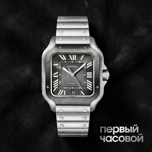 Santos De Cartier Black PVD Dial