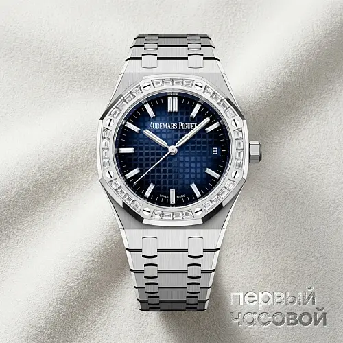 Royal Oak 34mm Baguette Diamonds White Gold