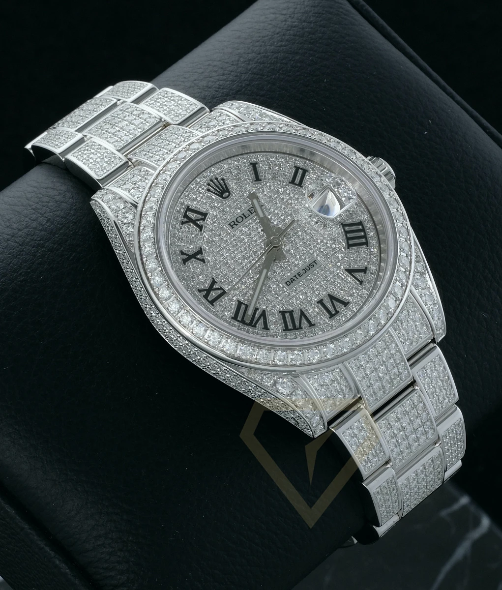 Купить элитные часы Rolex Datejust II Full Pave Iced Out Diamonds 126300: в наличии в Москве!