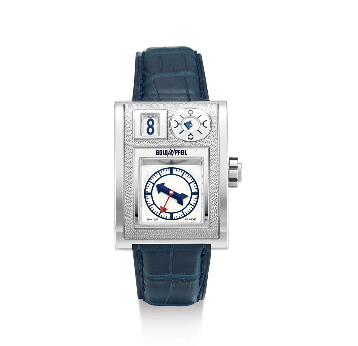 Goldpfeil VIANNEY HALTER AND GOLDPFEIL WHITE GOLD JUMPING HOUR GPVH