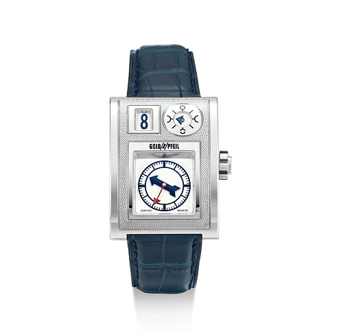 VIANNEY HALTER AND GOLDPFEIL WHITE GOLD JUMPING HOUR 
