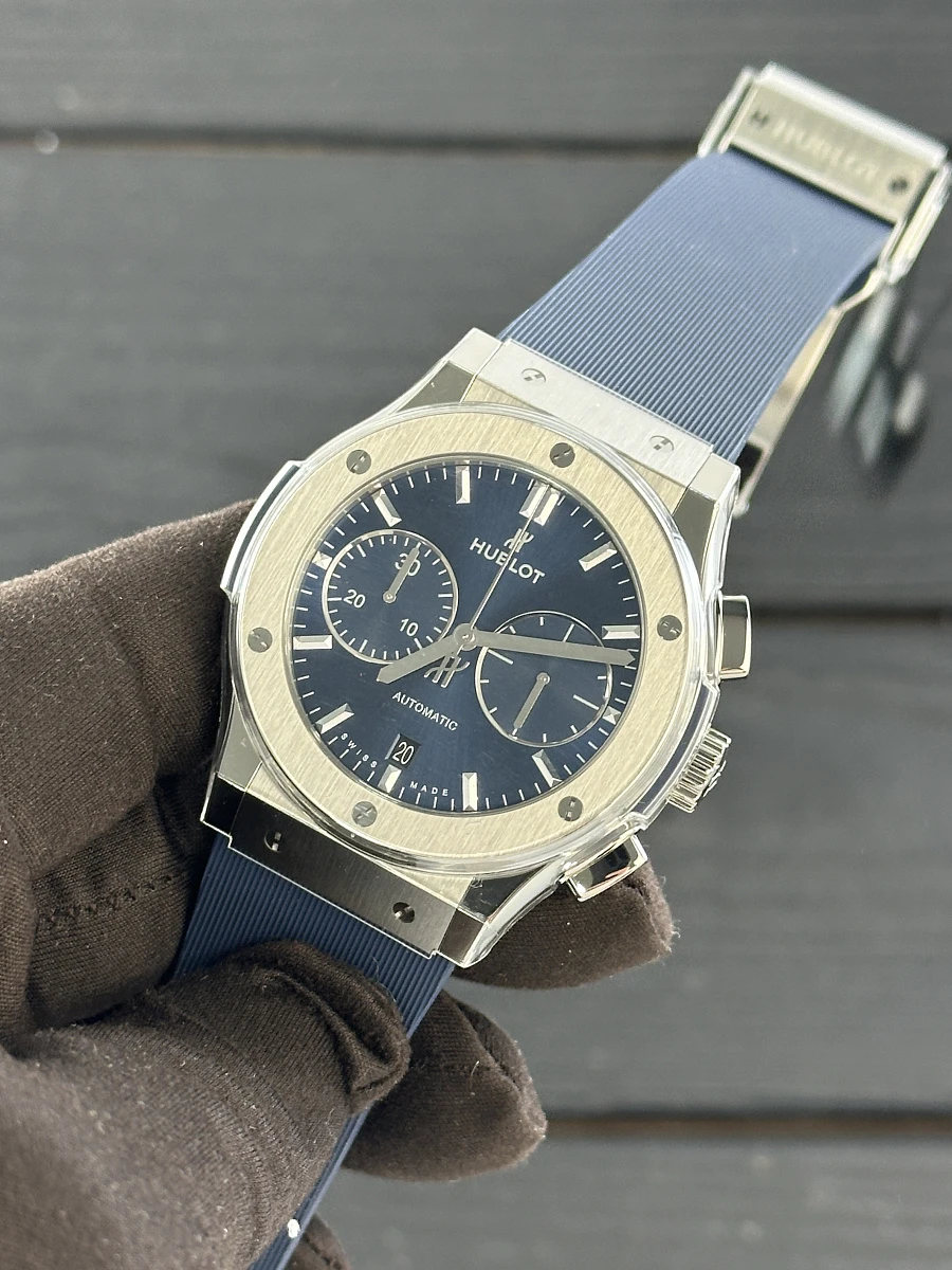 Купить элитные часы Hublot Classic Fusion Chronograph Titanium Blue 45 mm 521.NX.7170.RX: в наличии в Москве!