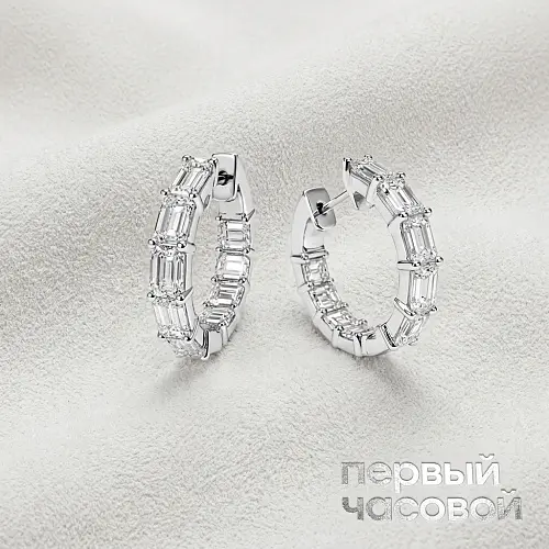 Серьги с бриллиантами 3,80 ct. 