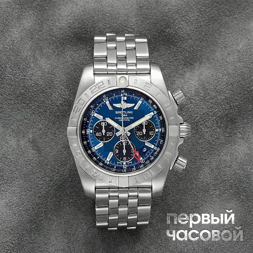 Chronomat Evolution 44Mm Gmt Steel Blue Dial