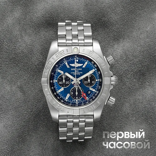 Chronomat Evolution 44Mm Gmt Steel Blue Dial