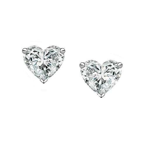 Серьги 1,01/1,02 ct. J/VVS1 (Heart Diamonds)