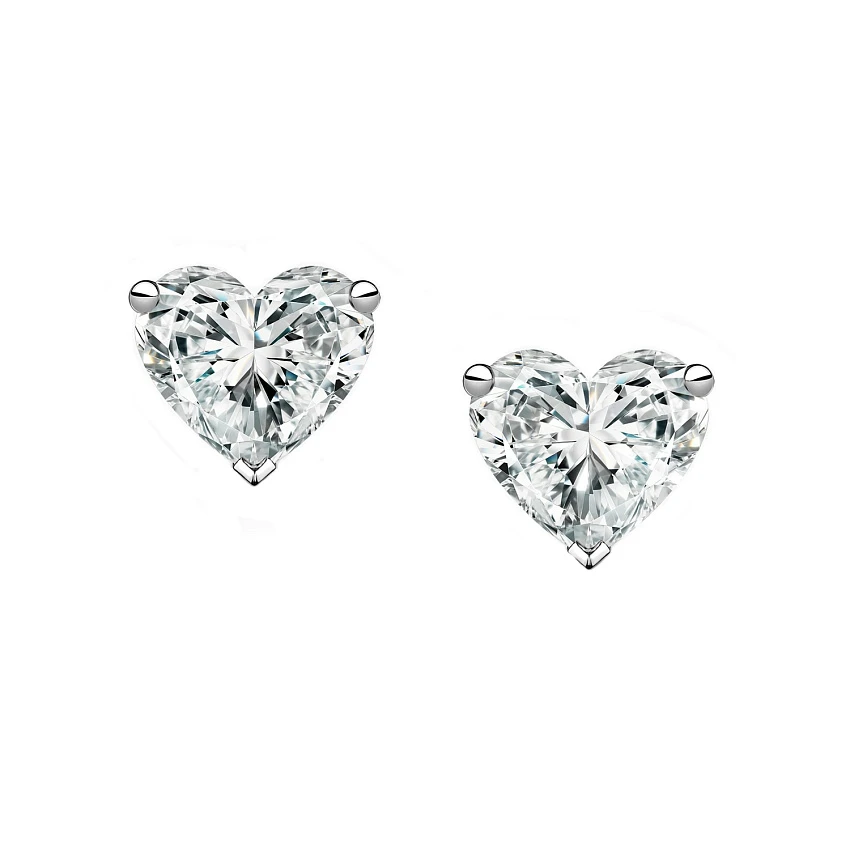 Серьги 1,01/1,01 ct. K/VS1 (Heart Diamonds)