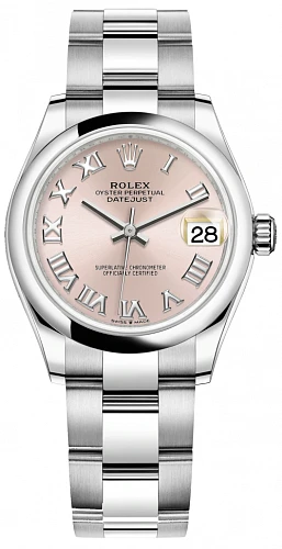 Datejust 31 Pink Roman Dial Oyster Bracelet 
