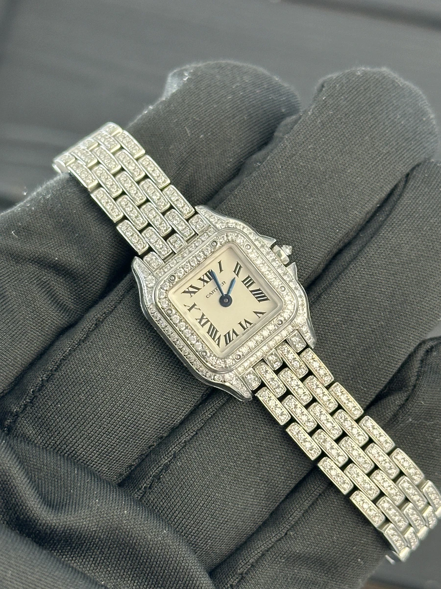 Купить элитные часы Cartier Mini Panthere de Cartier Custom Diamonds Full Pave WSPN0019 FIX: в наличии в Москве!