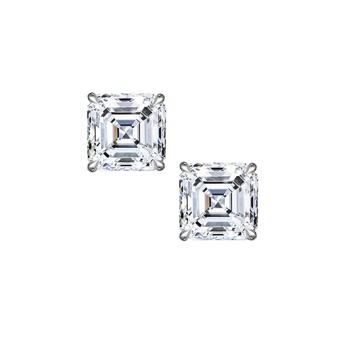 Studio jewelry Серьги 1,00/1,01 ct. D/VS2 (Asscher cut)