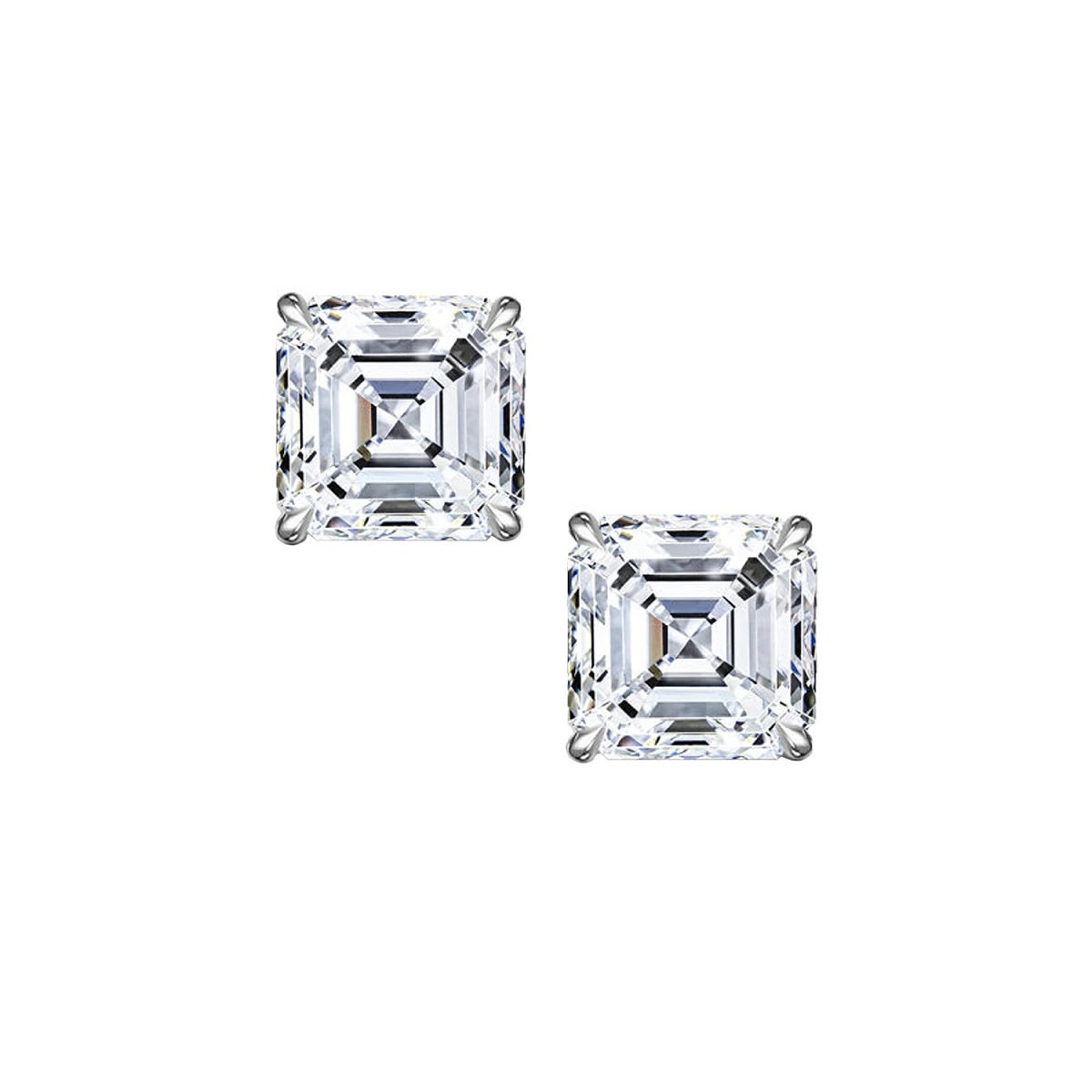 Studio jewelry Серьги 1,00/1,01 ct. D/VS2 (Asscher cut)
