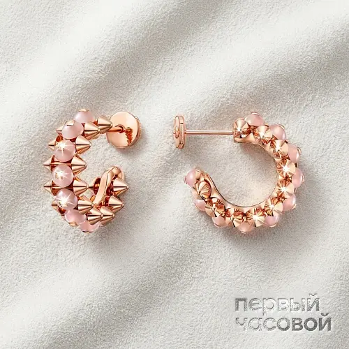 Clash de Cartier Earrings, Pink Chalcedony