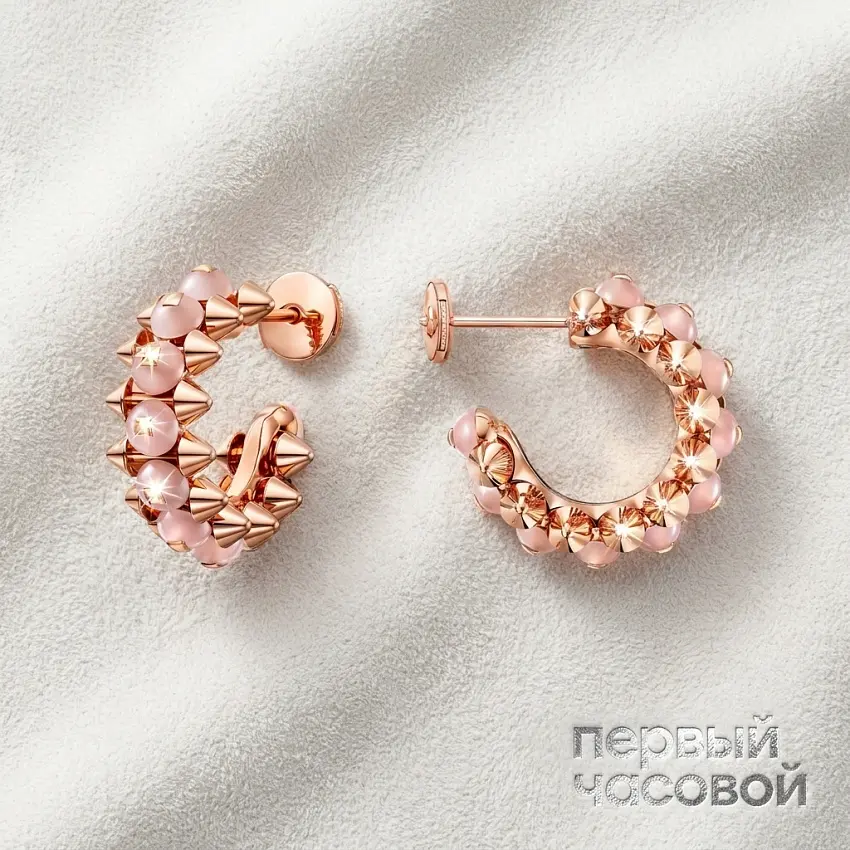 Clash de Cartier Earrings, Pink Chalcedony