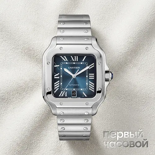 Santos De Cartier Large Blue Dial