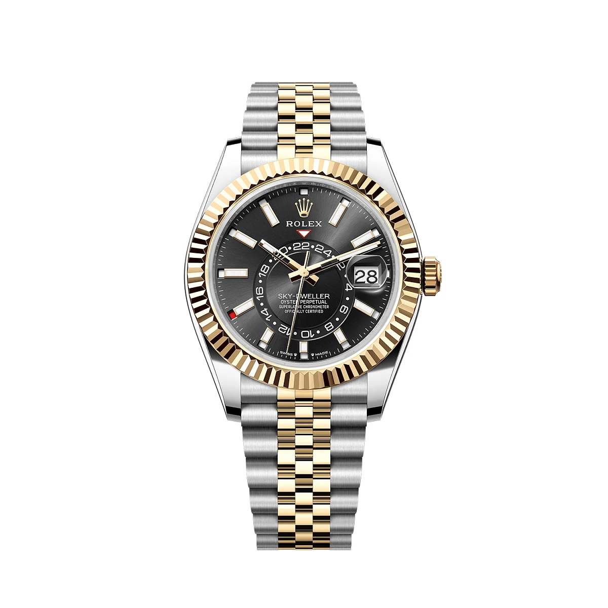Купить элитные часы Rolex Sky-Dweller 42mm Steel and Yellow Black Dial  336933: в наличии в Москве!