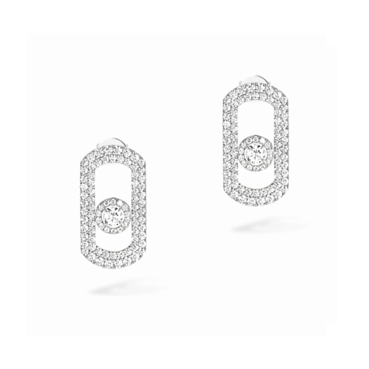 Купить украшение MESSIKA So Move Pavé Earrings 12931-WG: в наличии в Москве!