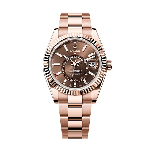 Sky-Dweller Everose Gold Chocolate Brown Dial Jubilee Bracelet