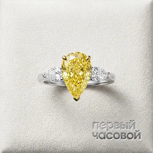 Кольцо с бриллиантом 2,18 ct. W to X/Internally Flawless