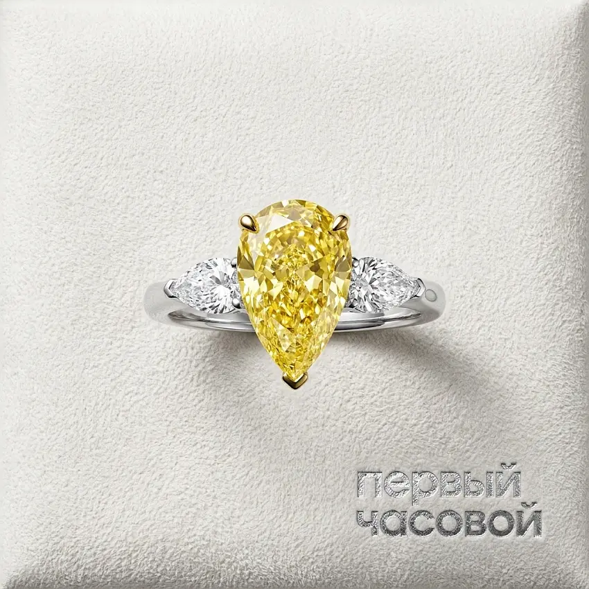 Кольцо с бриллиантом 2,18 ct W to X/Internally Flawless