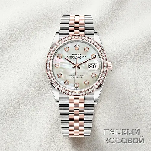 Oyster Perpetual Datejust 36 Mm MOP Dial Everose Rolesor