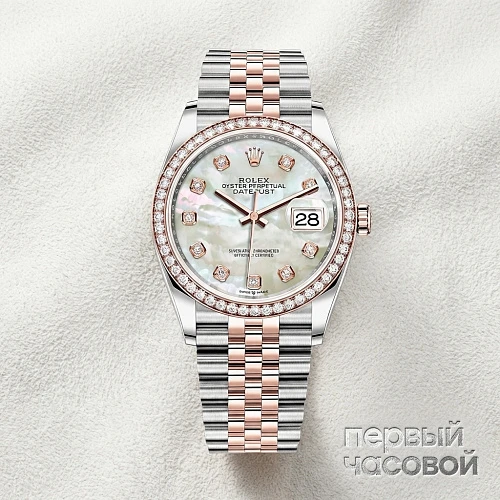 Oyster Perpetual Datejust 36 Mm MOP Dial Everose Rolesor