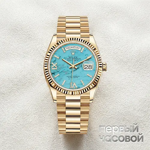 Day-Date 36Mm Yellow Gold Turquoise Dial