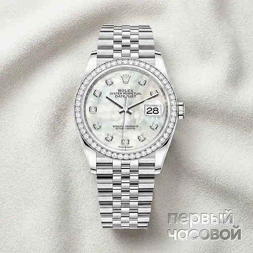 Datejust 126284Rbr White Mop Diamond Jubilee 36Mm Stainless Steel