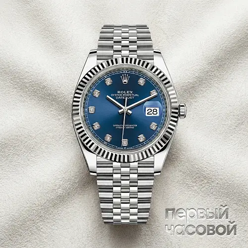 Oyster Perpetual Datejust 41mm Blue Dial Diamond
