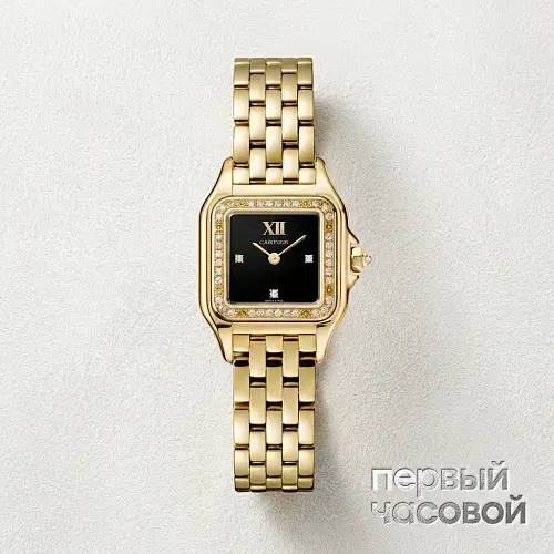 Panthere Small Yellow Gold Diamonds Onyx