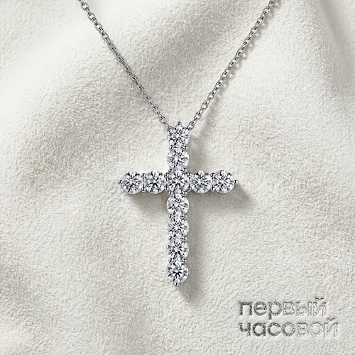 Крест с бриллиантами 1,25 ct.