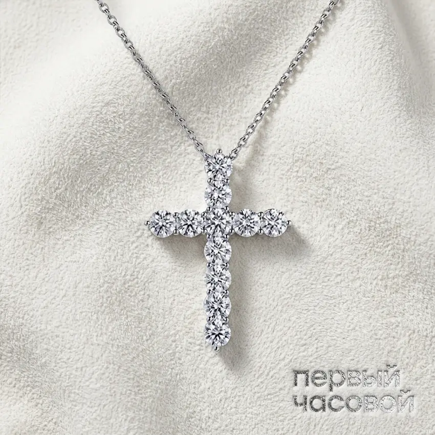 Крест с бриллиантами 1,25 ct.