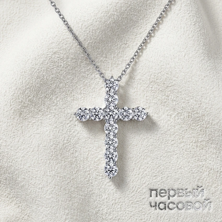 Крест с бриллиантами 1,25 ct.