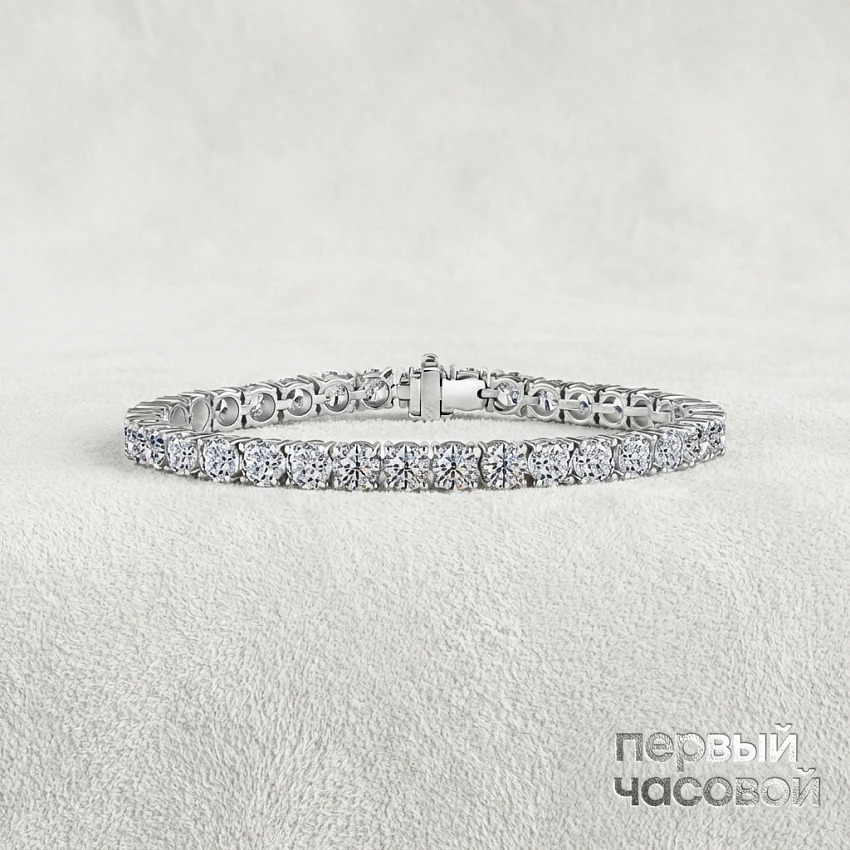 Браслет с бриллиантами 11,40 ct. F/VS1 (3 Excellent)